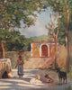 'On the road to Forio' by Augustine Fitzgerald. Italy 1904 old antique print