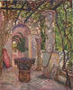 'In the Villa Munthe, Anacapri' by Augustine Fitzgerald. Italy 1904 old print