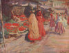 DELHI. 'A fruit stall, Delhi' by Eva Roos. India 1913 old antique print
