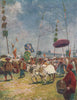 'Siamese farmers celebrating the rice-ploughing festival' Thailand. NORBURY 1913