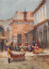 'Outdoor restaurant' by Margaret Thomas. Lebanon 1908 old antique print