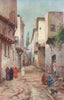 'Straight Street, Damascus' by Margaret Thomas. Syria 1908 old antique print