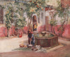 'Court of a Damascene house' by Margaret Thomas. Damascus, Syria 1908 print
