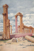'Fallen Monolith, Palmyra' by Margaret Thomas. Syria 1908 old antique print
