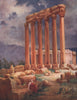 The Temple of Jupiter, Baalbek - another view' by Margaret Thomas. Lebanon 1908