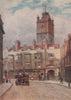 Fore Street & tower of St. Giles's church, Cripplegate, 1884. Philip Norman 1905
