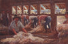 'Sheep-shearing' by Percy Spence. Australia 1910 old antique print picture
