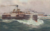 'Ferry boats off to the sea beaches' by Percy Spence. Australia 1910 old print