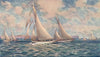 'Yachting, Sydney Harbour' by Percy Spence. Australia 1910 old antique print