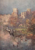'Warwick Castle' by Frederick Whitehead. Warwickshire 1906 old antique print