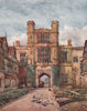 'Coughton Court' by Frederick Whitehead. Warwickshire 1906 old antique print