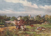 'Warwick Castle from the bridge' by Frederick Whitehead. Warwickshire 1906