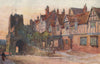 'Leicester's Hospital, Warwick' by Frederick Whitehead. Warwickshire 1906