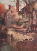 'Guy's Cliffe Mill' by Frederick Whitehead. Warwickshire 1906 old print