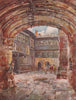 'Courtyard, St. Mary's Hall, Coventry' by Frederick Whitehead. Warwickshire 1906