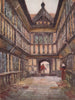 'Ford's Hospital, Coventry' by Frederick Whitehead. Warwickshire 1906 print