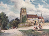 'Ufton' by Frederick Whitehead. Warwickshire 1906 old antique print picture