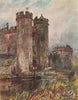 'Maxstoke Castle' by Frederick Whitehead. Warwickshire 1906 old antique print
