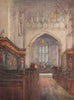 'Astley Church' by Frederick Whitehead. Warwickshire 1906 old antique print