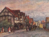'Shakespeare's birthplace' by Frederick Whitehead. Warwickshire 1906 old print