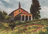 'Church near Vallauris' by William Scott. Alpes-Maritimes 1907 old print