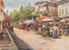 'The vegetable market, Nice, looking west' by Scott. Alpes-Maritimes 1907
