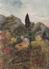 MENTON. 'In the Borrigo Valley, Mentone' by William Scott. Alpes-Maritimes 1907