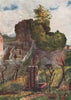 'Old Bastion, Sarzana' by William Scott. Italy 1907 antique print picture