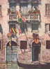 VENEZIA. 'Tenements in a quiet street' by Mortimer Menpes. Venice 1916 print