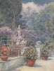 'Mrs. Eden's Garden in Venice' by Mortimer Menpes. Venice 1916 old print