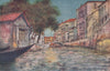 'A Squero or boat-building yard' by Mortimer Menpes. Venice 1916 old print