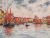 'Chioggia' by Mortimer Menpes. Venice 1916 old antique vintage print picture