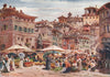 PERUGIA. 'The Piazza Garibaldi, Perugia' by William Wiehe Collins. Italy 1911