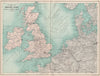 British Isles General map with railway & steamship routes. BARTHOLOMEW 1904
