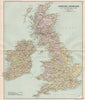 BRITISH ISLES. Principal Highroads/Highways. Main/A-Roads. BARTHOLOMEW 1904 map