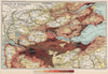 CENTRAL SCOTLAND. Density of population. BARTHOLOMEW 1904 old antique map
