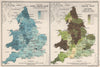 ENGLAND & WALES DEATH RATE. Average total. Infants. BARTHOLOMEW 1904 old map