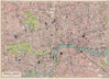 CENTRAL LONDON antique town/city plan. BARTHOLOMEW 1904 old map chart