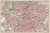 MANCHESTER  antique town/city plan. BARTHOLOMEW 1904 old map chart