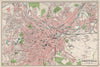 SHEFFIELD antique town/city plan. BARTHOLOMEW 1904 old map chart