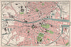 DUBLIN antique town/city plan. BARTHOLOMEW 1904 old map chart