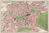 EDINBURGH  antique town/city plan. BARTHOLOMEW 1904 old map chart