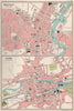 BELFAST & CORK antique town/city plans. BARTHOLOMEW 1904 old map chart