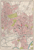 NOTTINGHAM antique town/city plan. BARTHOLOMEW 1904 old map chart