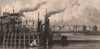 SOUTHAMPTON, from the water. BRANNON 1853 old antique vintage print picture