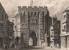 SOUTHAMPTON. The Bargate. BRANNON 1853 old antique vintage print picture