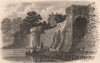 SOUTHAMPTON. The North-west Walls of the Town & Castle. BRANNON 1853 old print