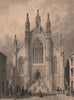 SOUTHAMPTON. New Wesleyan Chapel. BRANNON 1853 old antique print picture