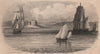 SOUTHAMPTON. Calshot Castle & Southampton Water. BRANNON 1853 old print
