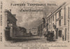 SOUTHAMPTON. Flower's Temperance Hotel. BRANNON 1853 old antique print picture